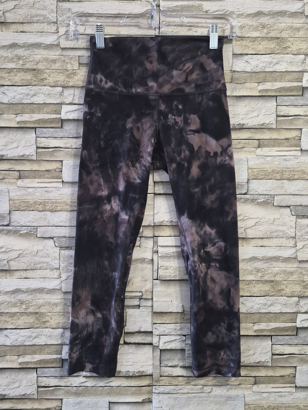 ​Lululemon Align HR Crop Pant Womens Size 4 Diamond Dye Graphite Grey Nulu Yoga